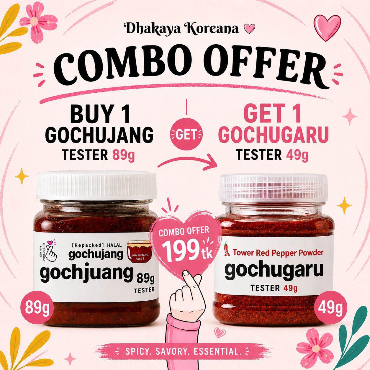Gochu Combo > Gochugaru 49g Tester + Gochujang 89g Tester
