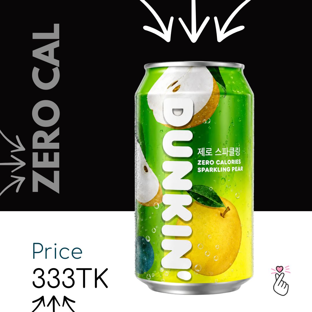 DUNKIN' ZeroCal 350ml - Sparkling PEAR