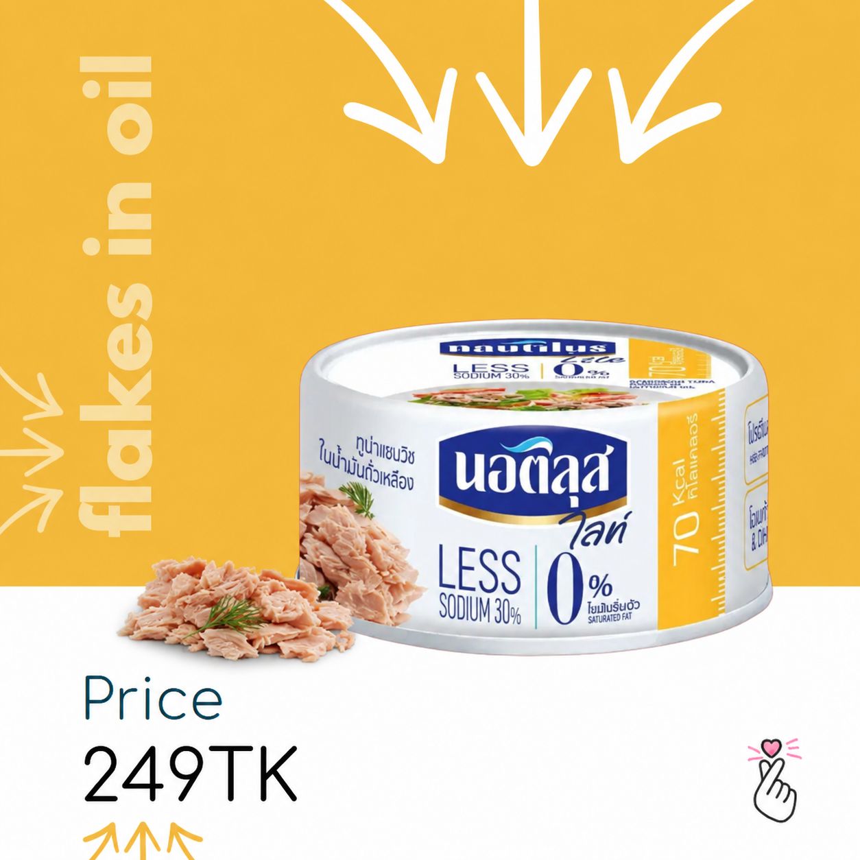 Nautilus Lite Tuna Can - Flakes in Soybean Oil