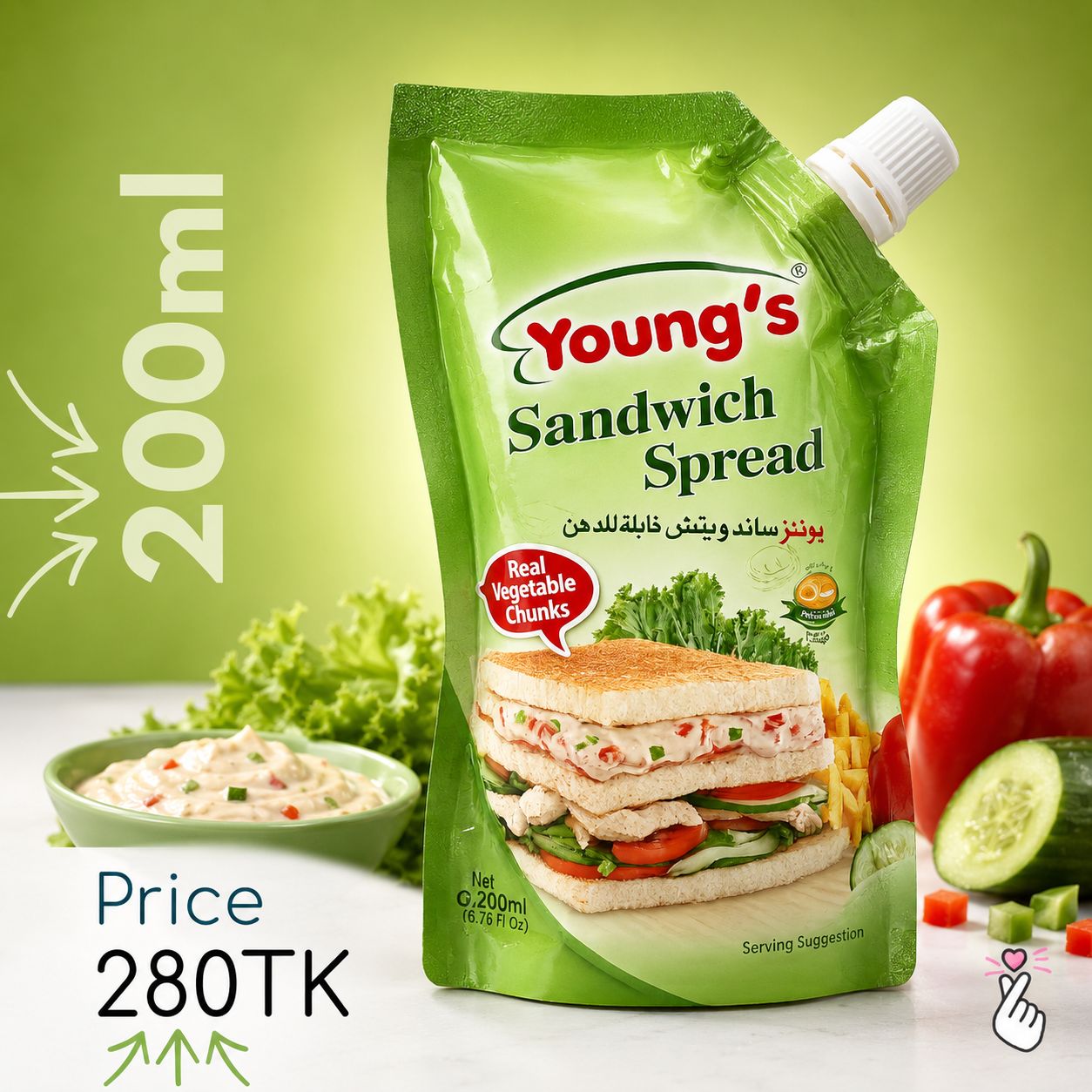 Young's Pouch 200ml - Sandwich Spread