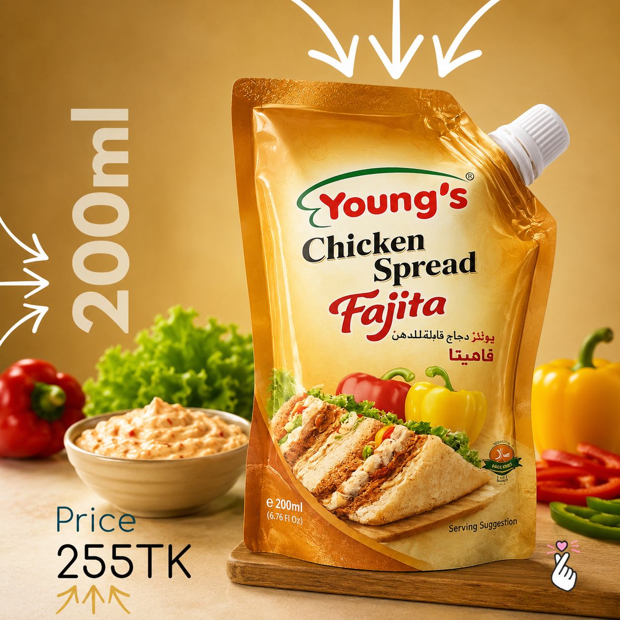 Young's Chicken Spread Fajita Pouch 200ml