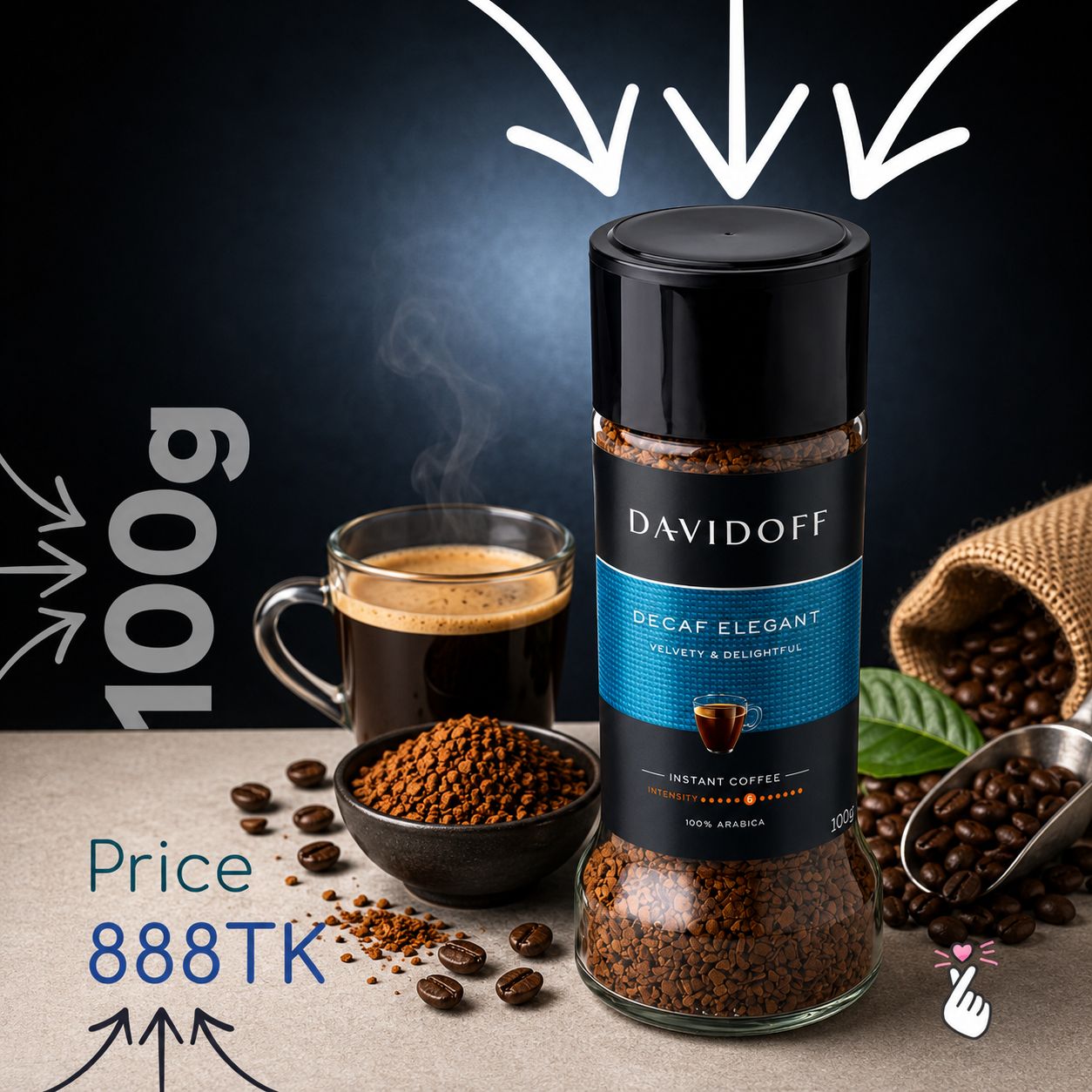 Davidoff - Decaf Elegant (100g) - Expiry: 07Feb 2027