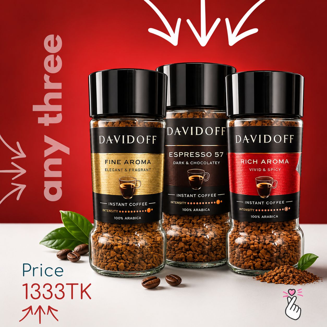 Davidoff ChotoTrio45 - any three 45g Jars