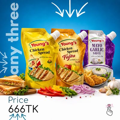 Young's TRIO Offer - 200ml pouch x ANY THREE