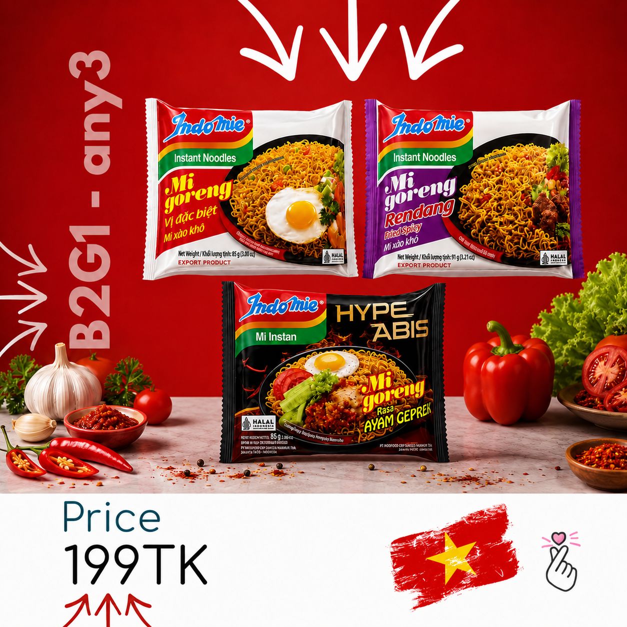 Indomie Vietnam B2G1 Offer (Halal)