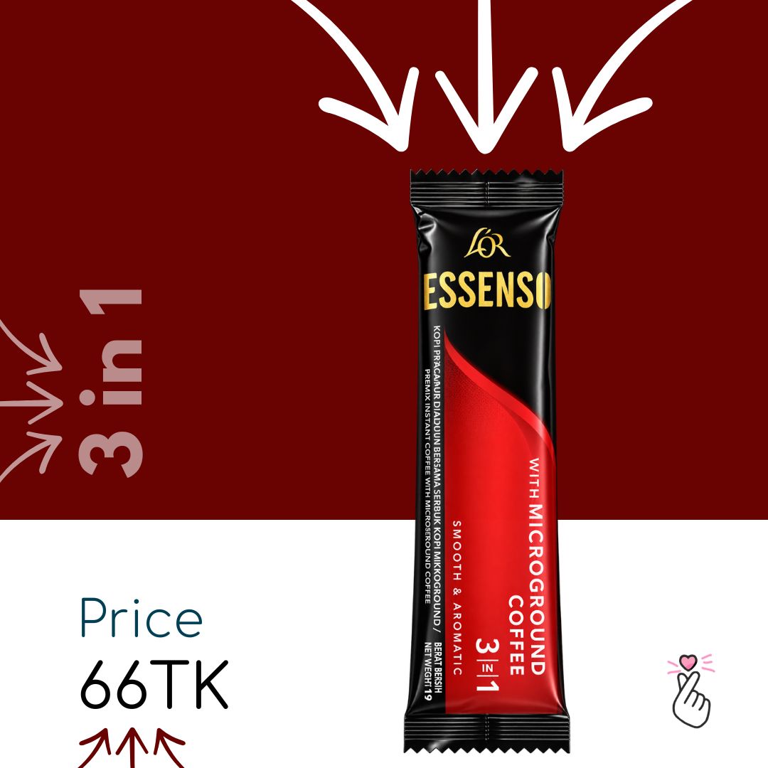 <Dk43> Essenso Sachets - 3in1 - Smooth &amp; Aromatic (Red)