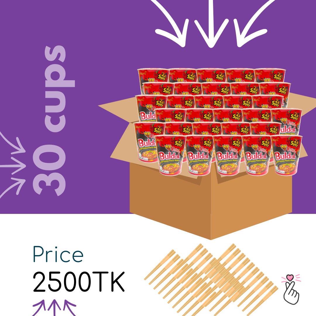 2X Ramen Cup Carton - 30 cups + 30 chopsticks (Expiry: 27/11/26)