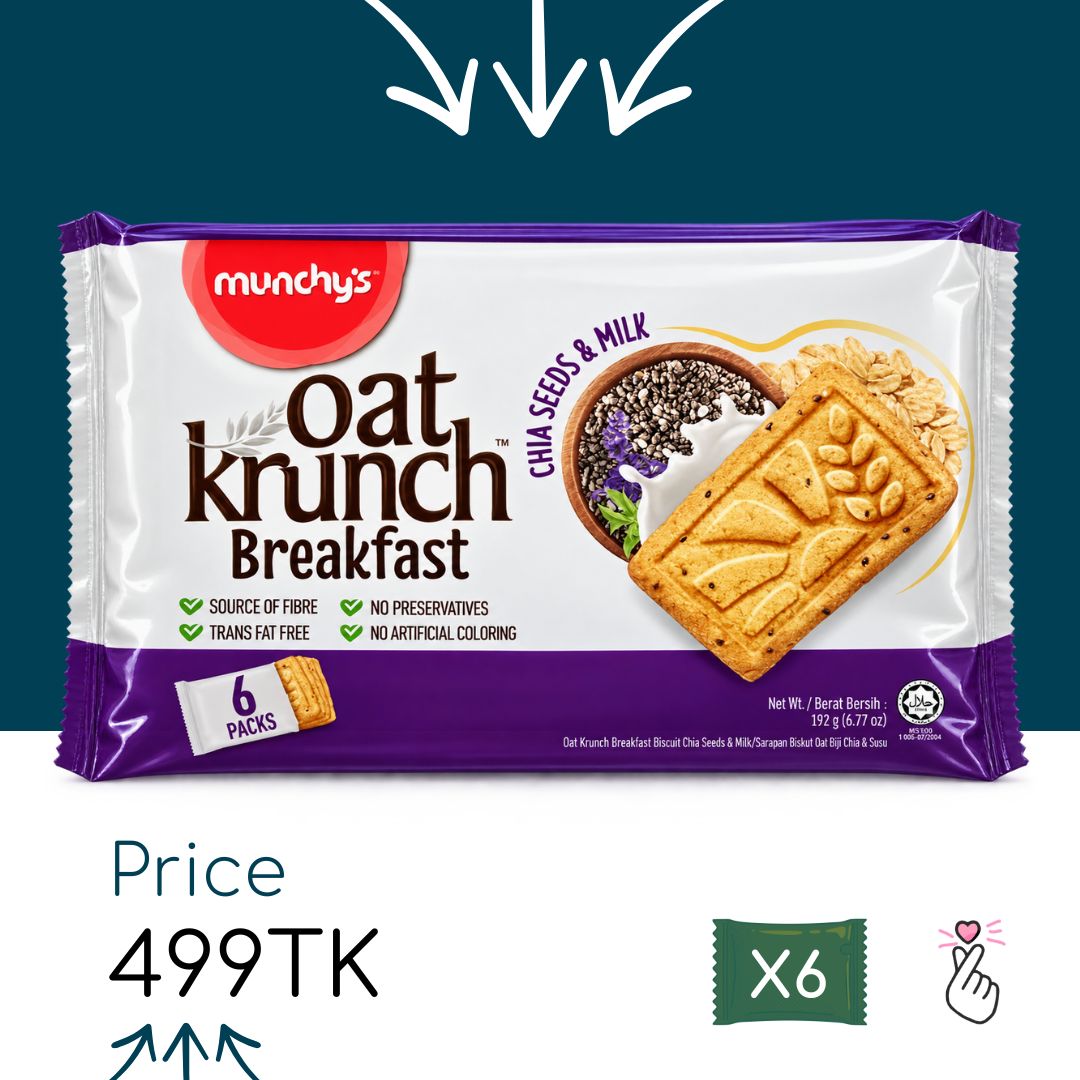 [C12] Oat Crunch - Chia Seeds &amp; Milk 192g - 6 sachets (Expiry: 05/07/27)