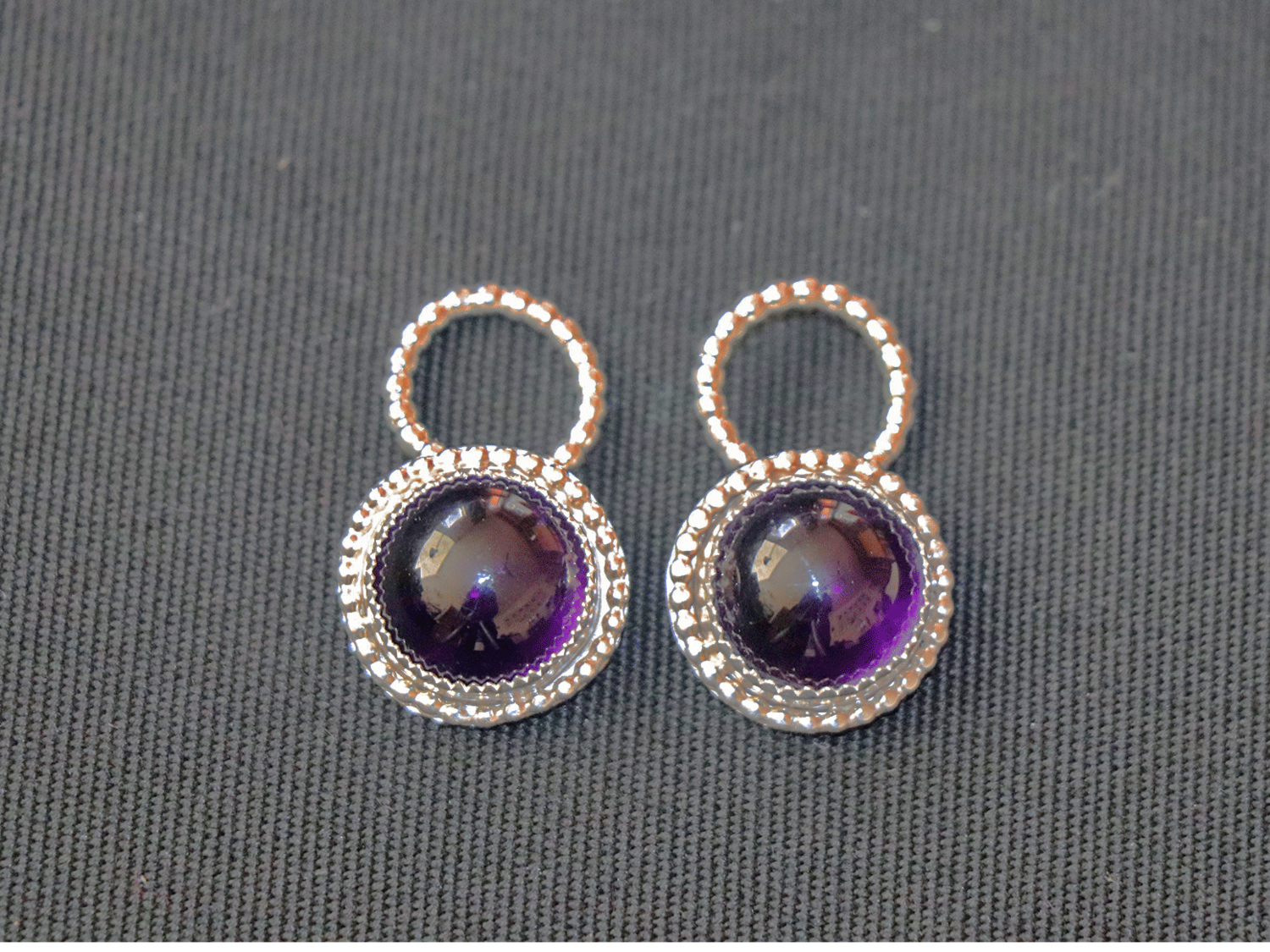 earrings amethyst