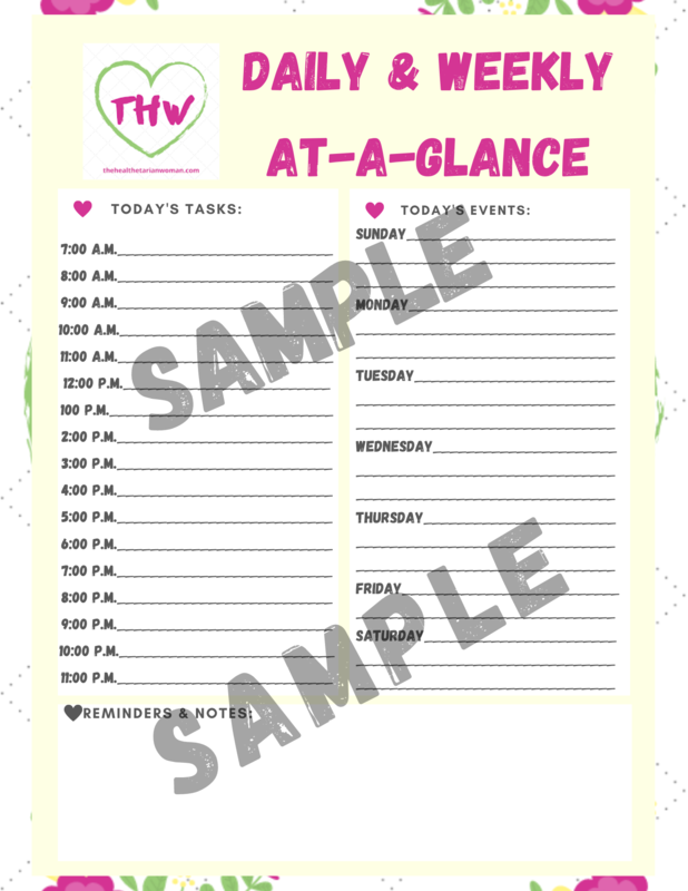 Home Management Binder Daily/Weekly Schedule At-A-Glance Home Management Binder Daily/Weekly Schedule At-A-Glance