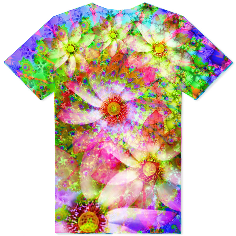 Fractal Tie-Dye Lotus T-Shirt