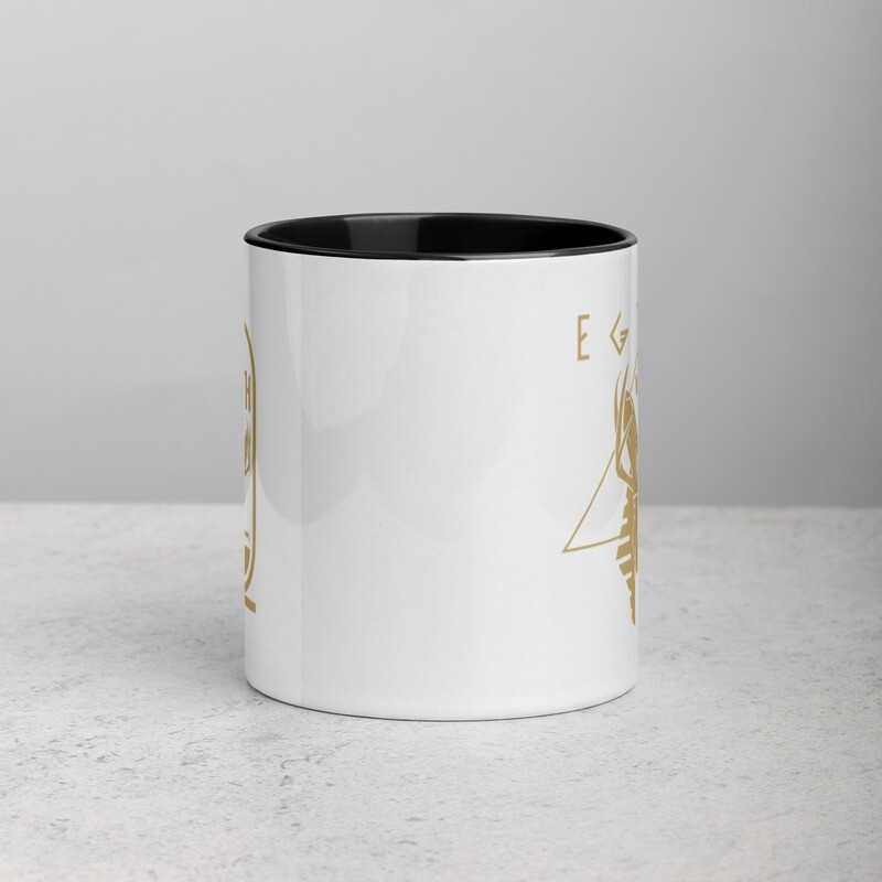 MYTH Egypt White Ceramic Mug with Color Inside