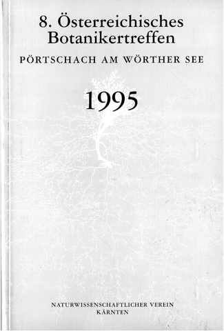 8. Österreichisches Botanikertreffen Pörtschach/Wörthersee 1995