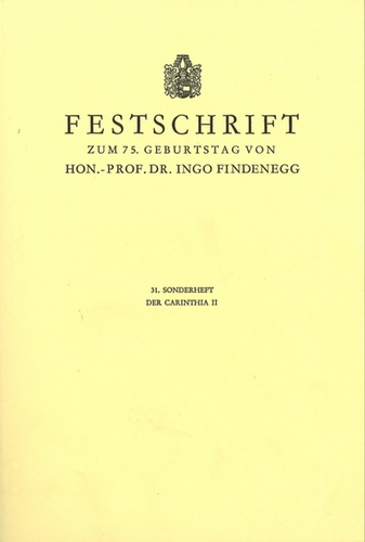 Festschrift zum 75. Geburtstag von Hon.-Prof. Dr. Ingo Findenegg