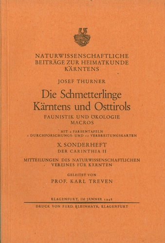 Die Schmetterlinge Kärntens und Osttirols