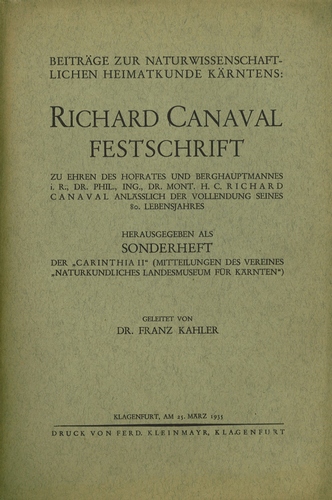 Richard-Canaval-Festschrift
