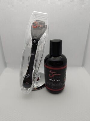 Derma Roller and Hair Oil Combo