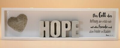 Wandbild lang "HOPE" Römer 15:13