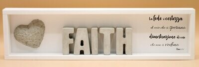 Quadro in legno "FAITH" Ebrei 11:1
