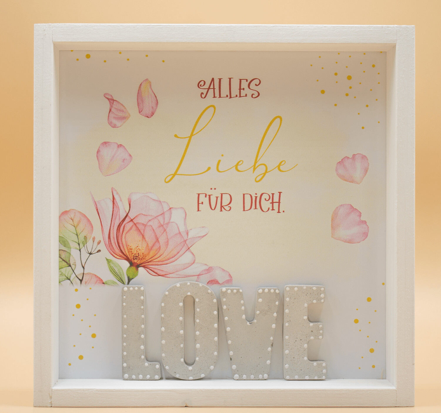 Wandbild aus Holz "LOVE" Alles Liebe für dich