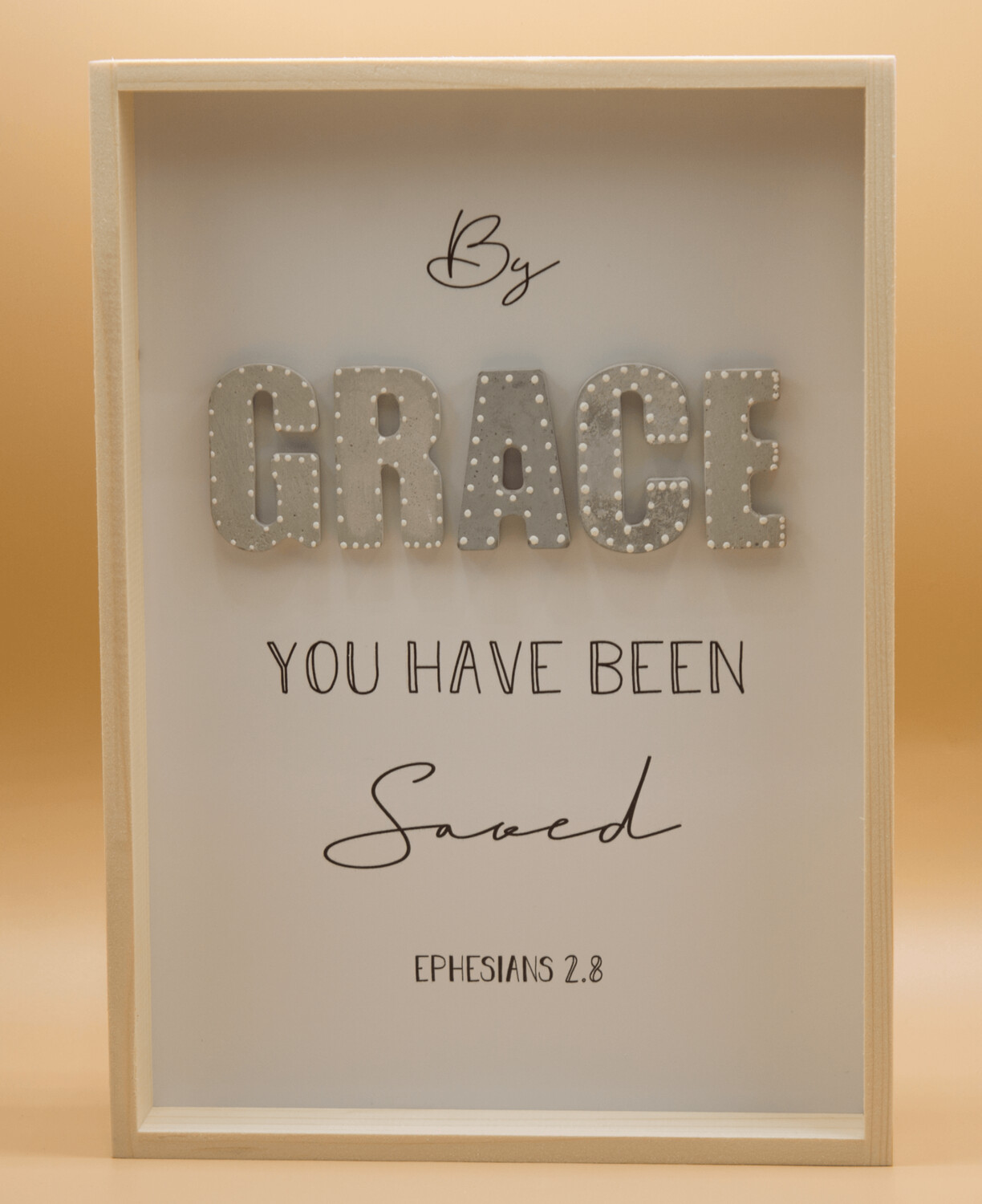 Cadre en bois "GRACE" Ephesians 2.8