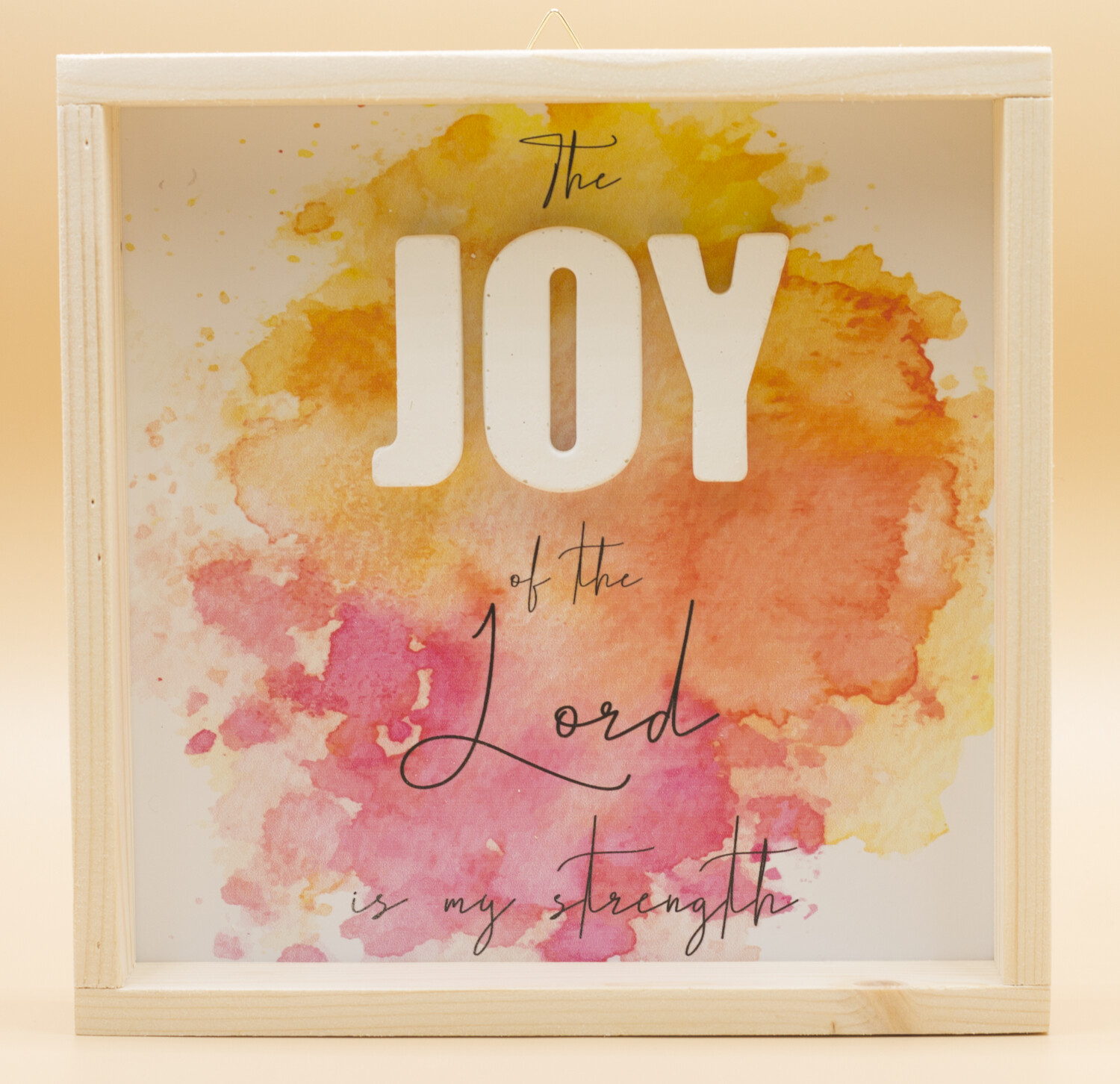 Wandbild aus Holz "JOY" , The joy of the lord