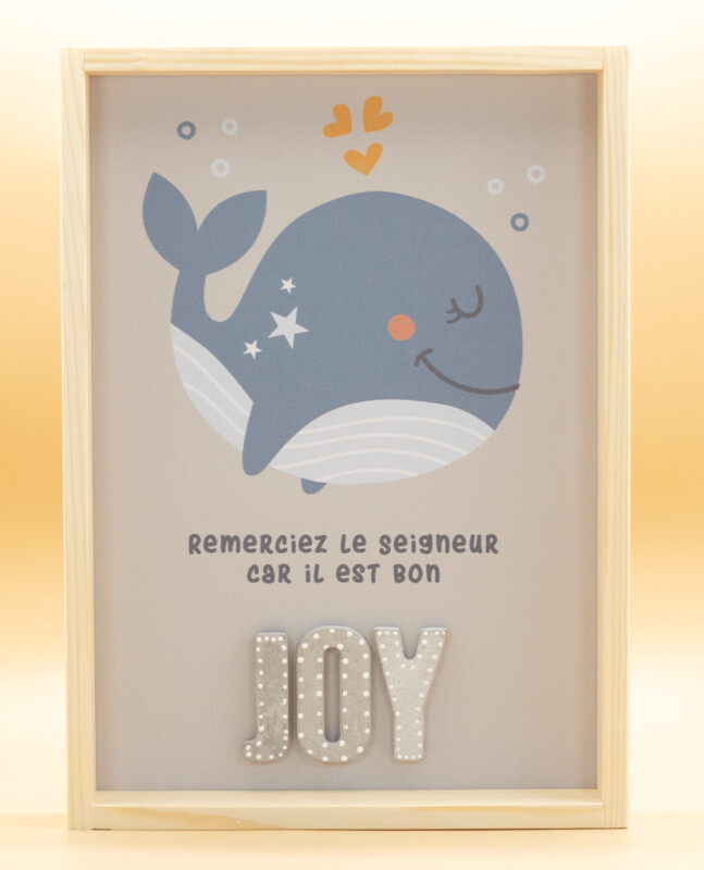 Cadres en bois "JOY" baleine