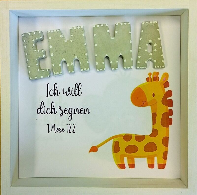 Giraffe, ich will dich segnen, personalisierbar mit Namen