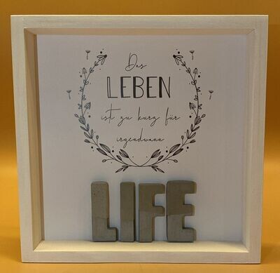 Wandbild aus Holz "LIFE"