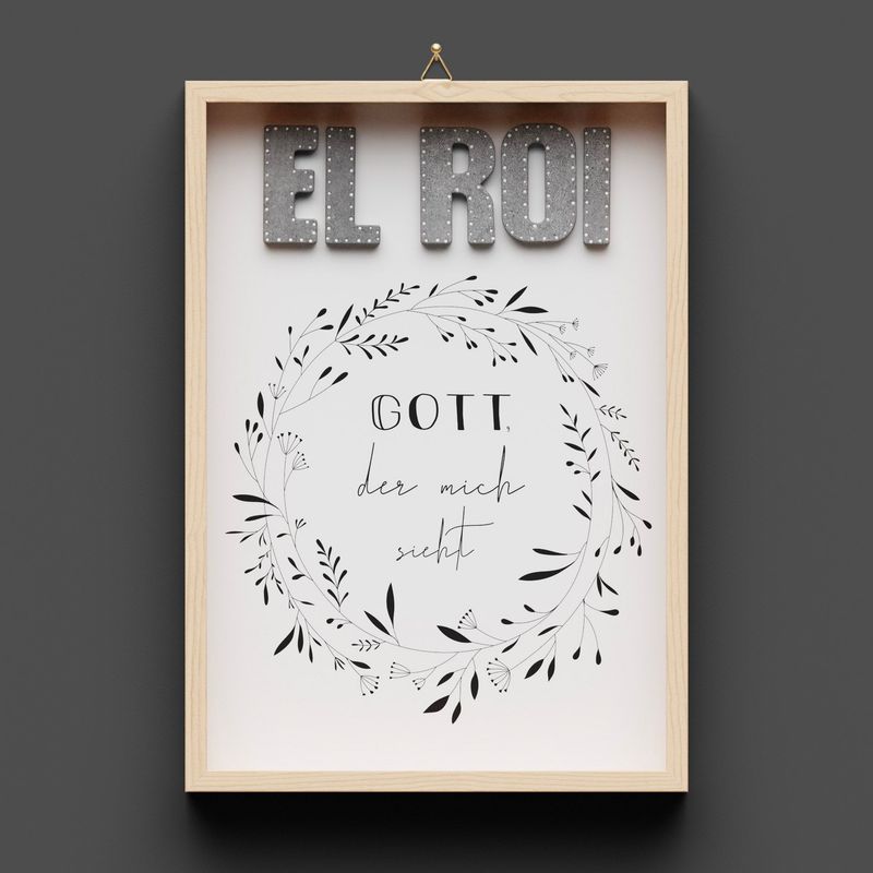 Wandbild aus Holz "EL ROI"