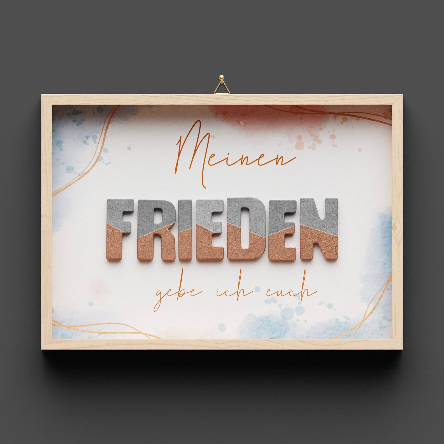 Wandbild aus Holz "FRIEDEN" Meinen Frieden