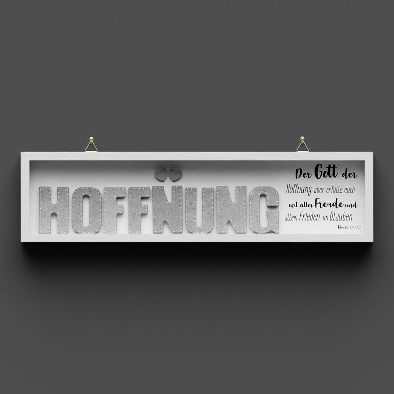 Wandbild lang "HOFFNUNG" Römer 15.13
