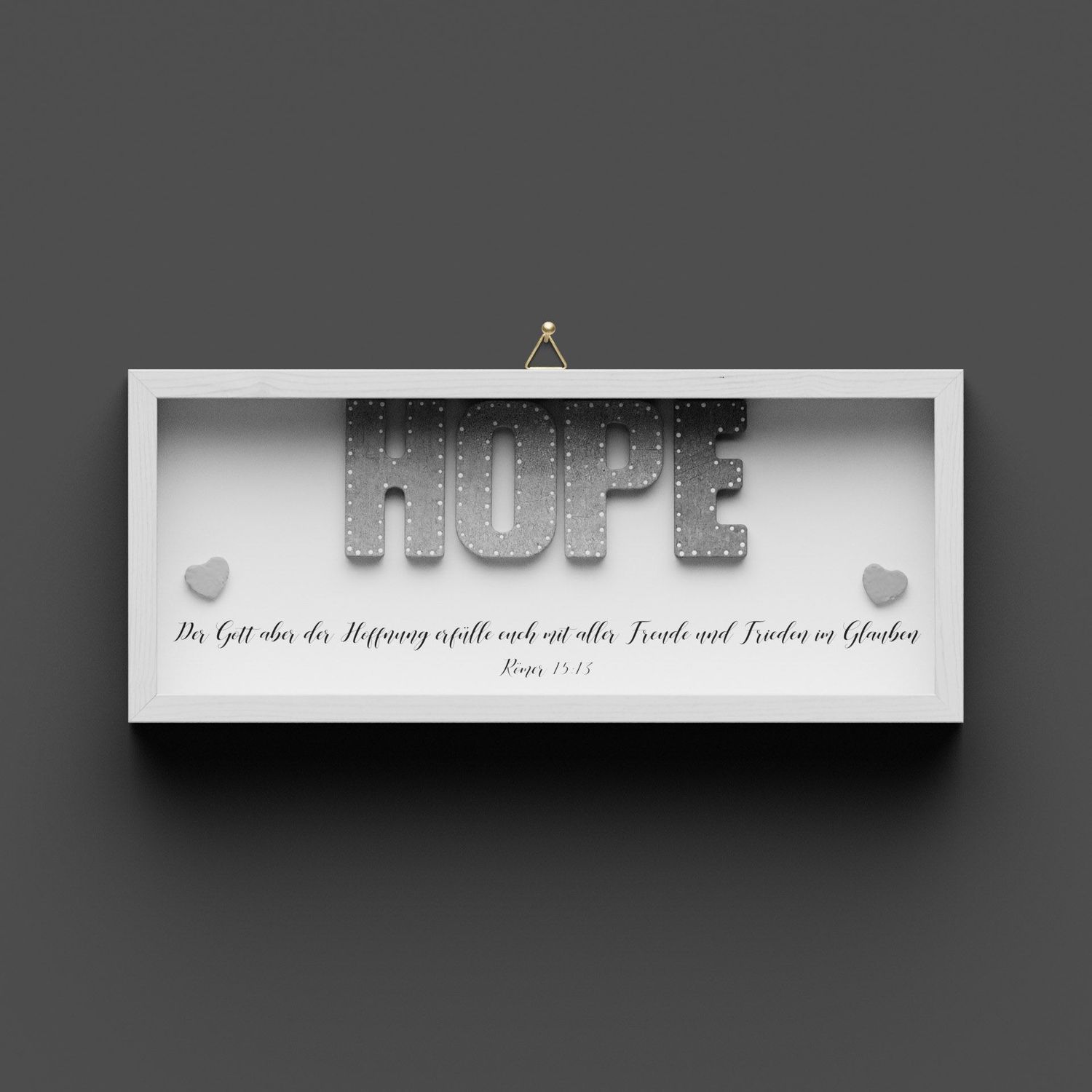 Wandbild aus Holz kurz "HOPE" Römer 15:13