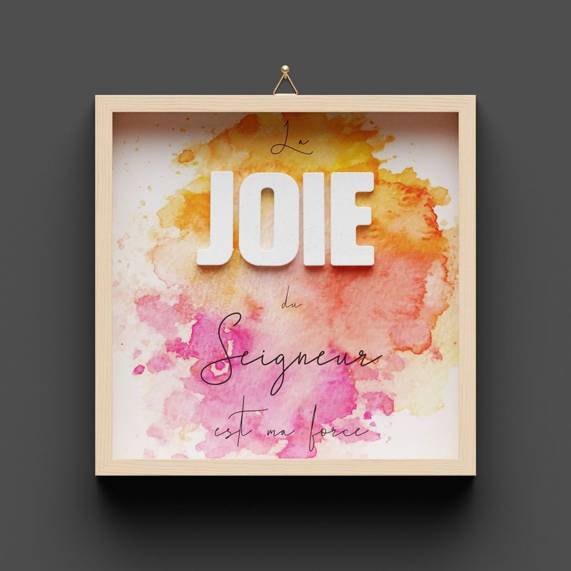 Cadre en bois, "JOIE",