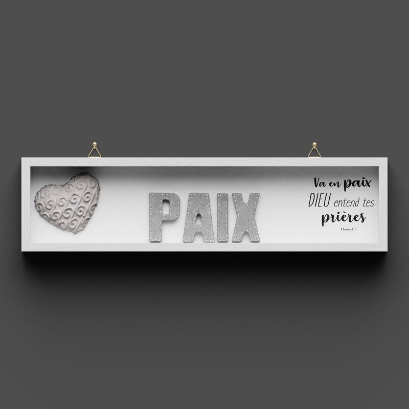 Cadre in bois, "PAIX", 1.Samuel 1.17