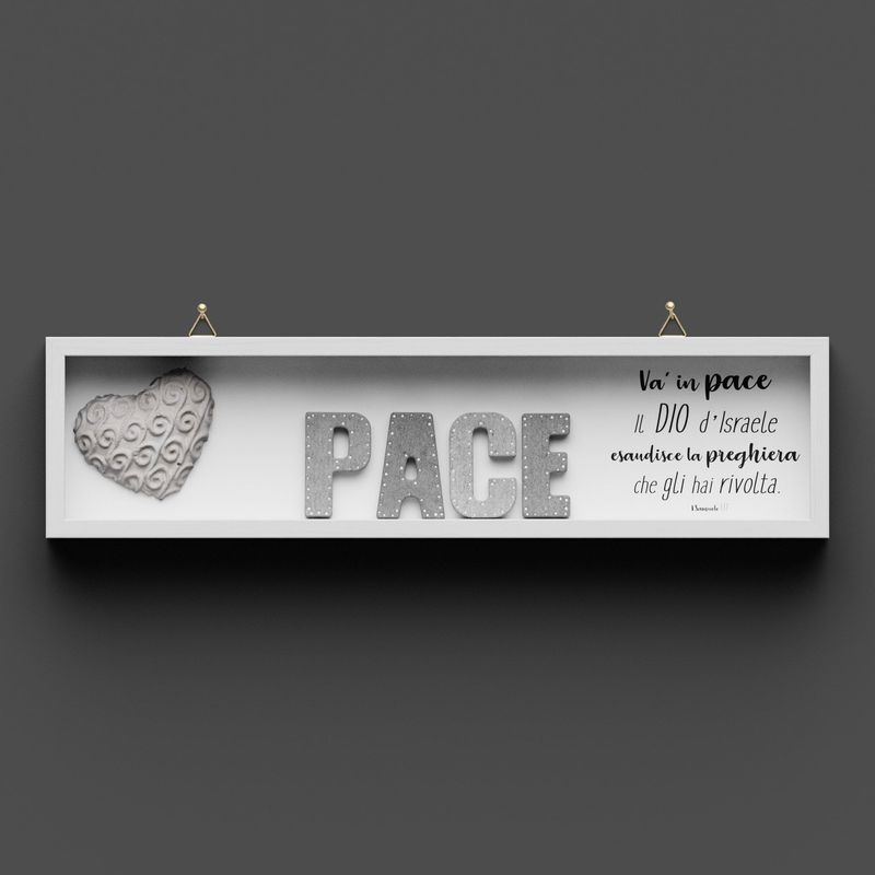 Quadro in legno, Va in pace "PACE"