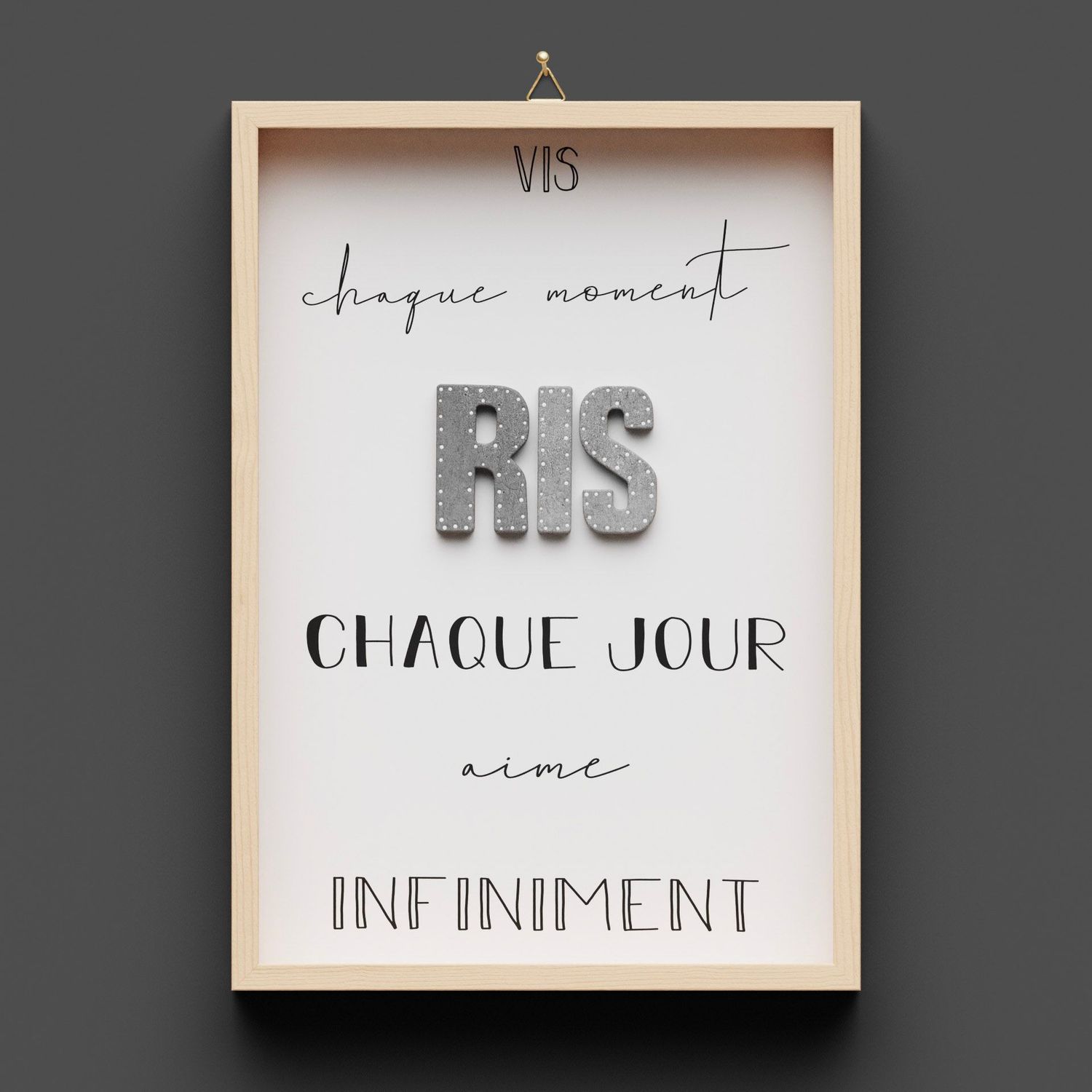 Cadre en bois, "RIS"