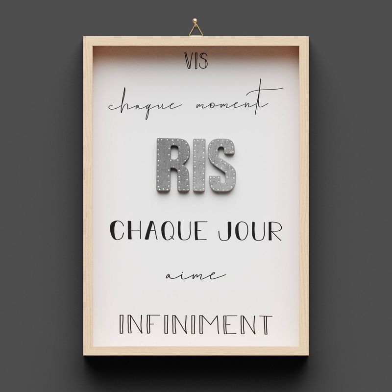 Cadre en bois, "RIS"