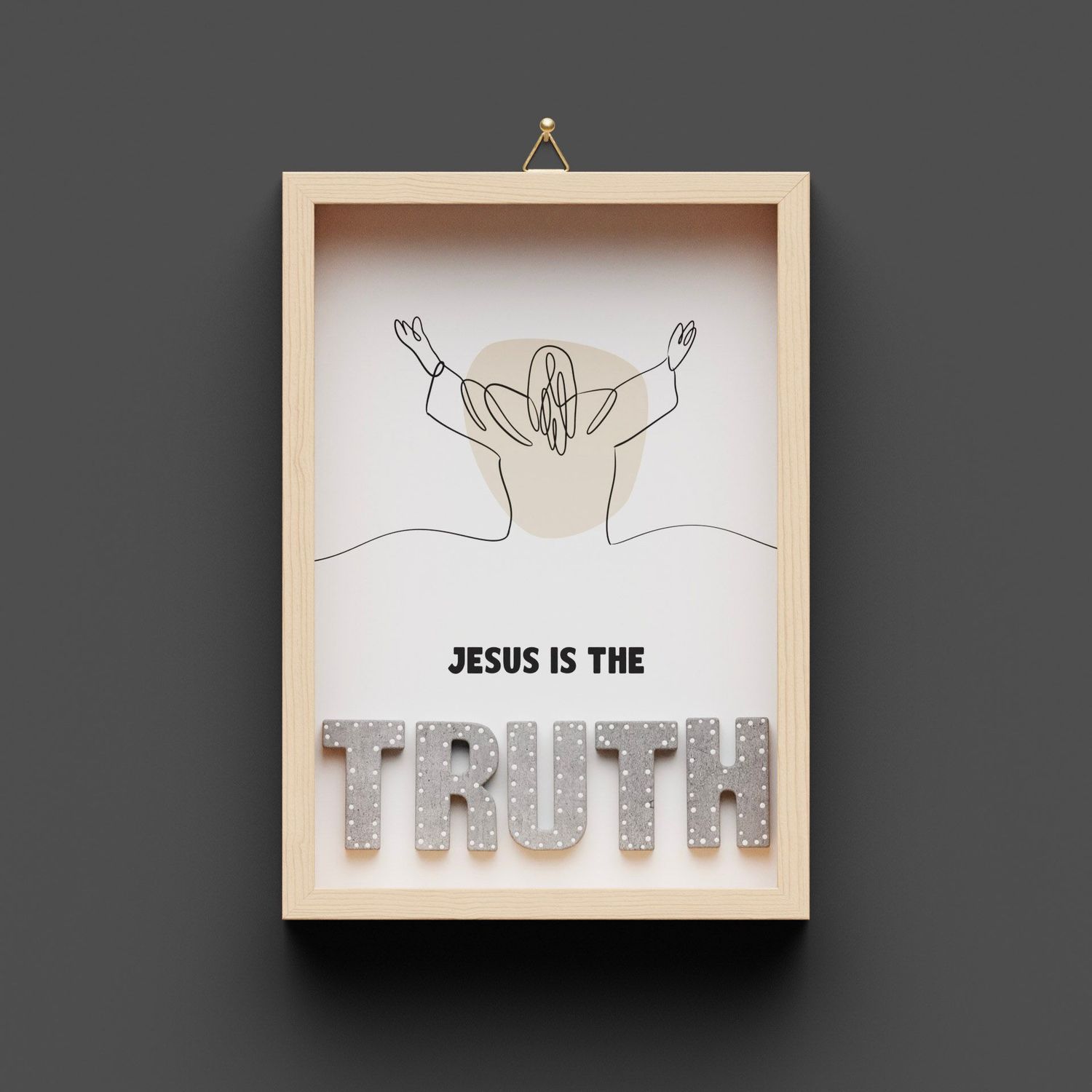 Wandbild aus Holz, "TRUTH"