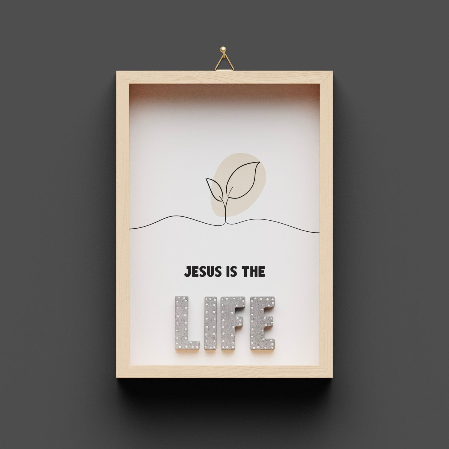 Wandbild aus Holz, "LIFE"