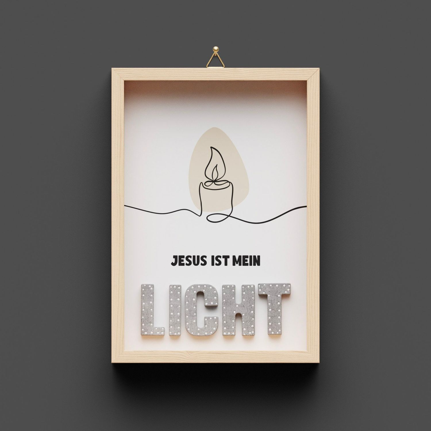Wandbild aus Holz, "LICHT"