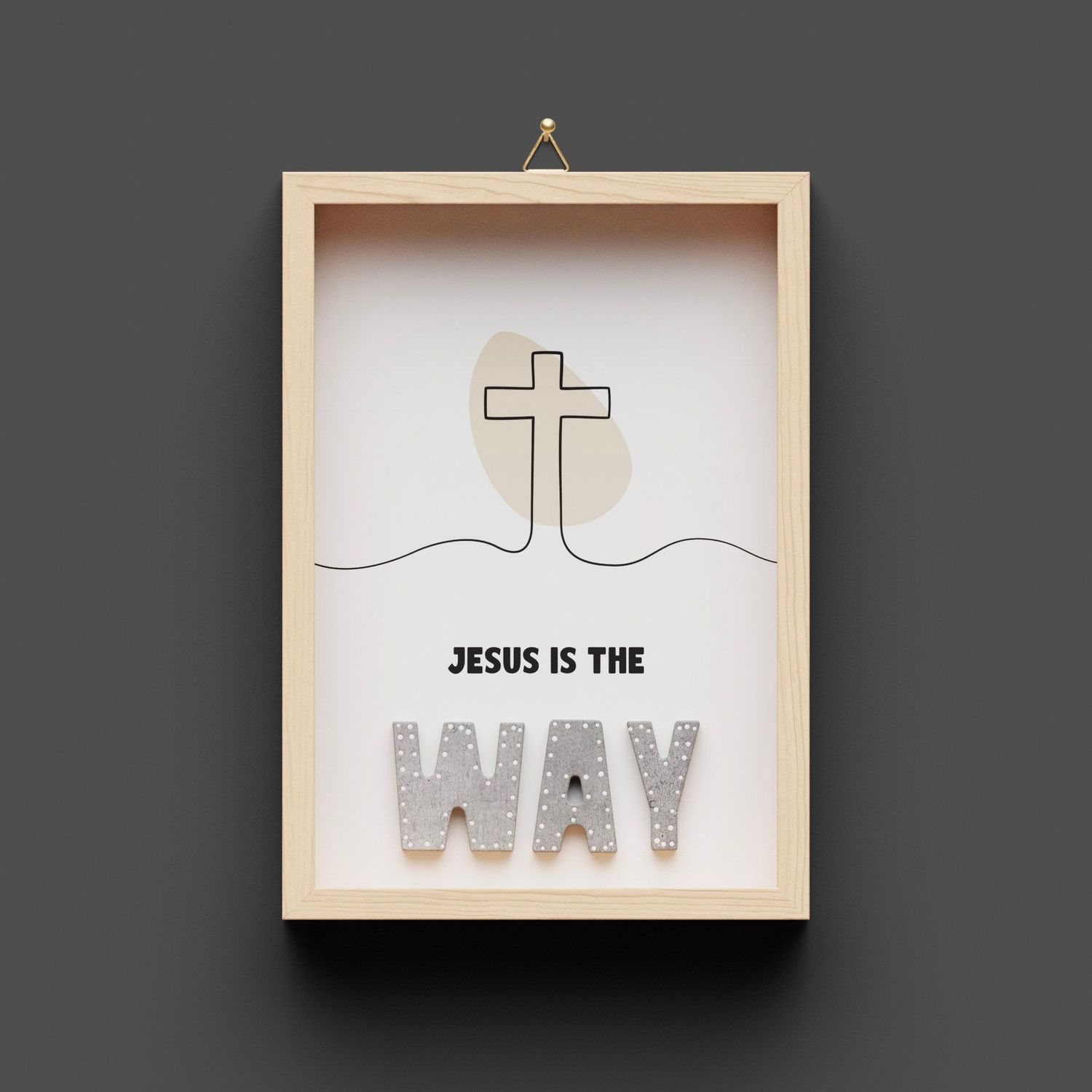 Wandbild aus Holz, "WAY",