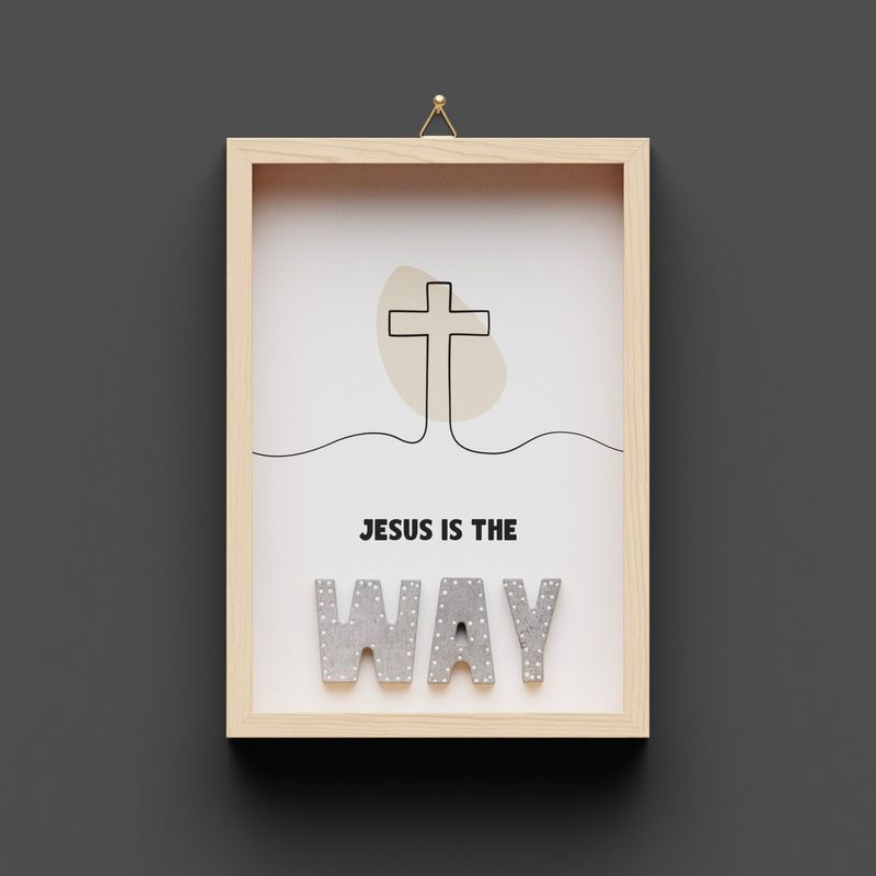 Wandbild aus Holz, "WAY",