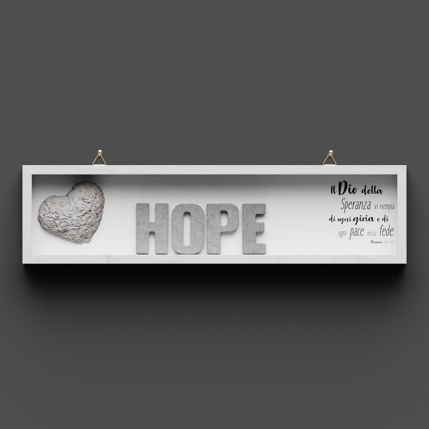 Quadro in legno "HOPE" Romani 15:13
