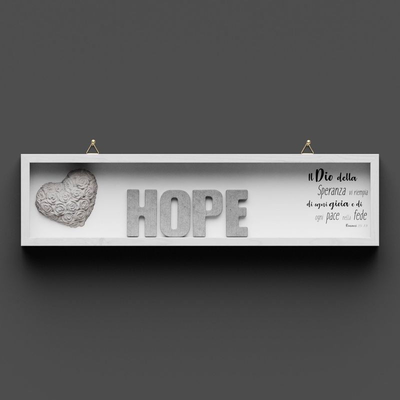 Quadro in legno "HOPE" Romani 15:13