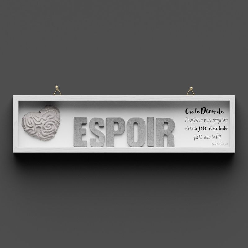 Cadre en bois "ESPOIR" Romains 15.13