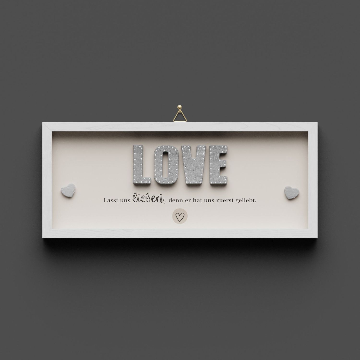 Wandbild aus Holz kurz "LOVE"