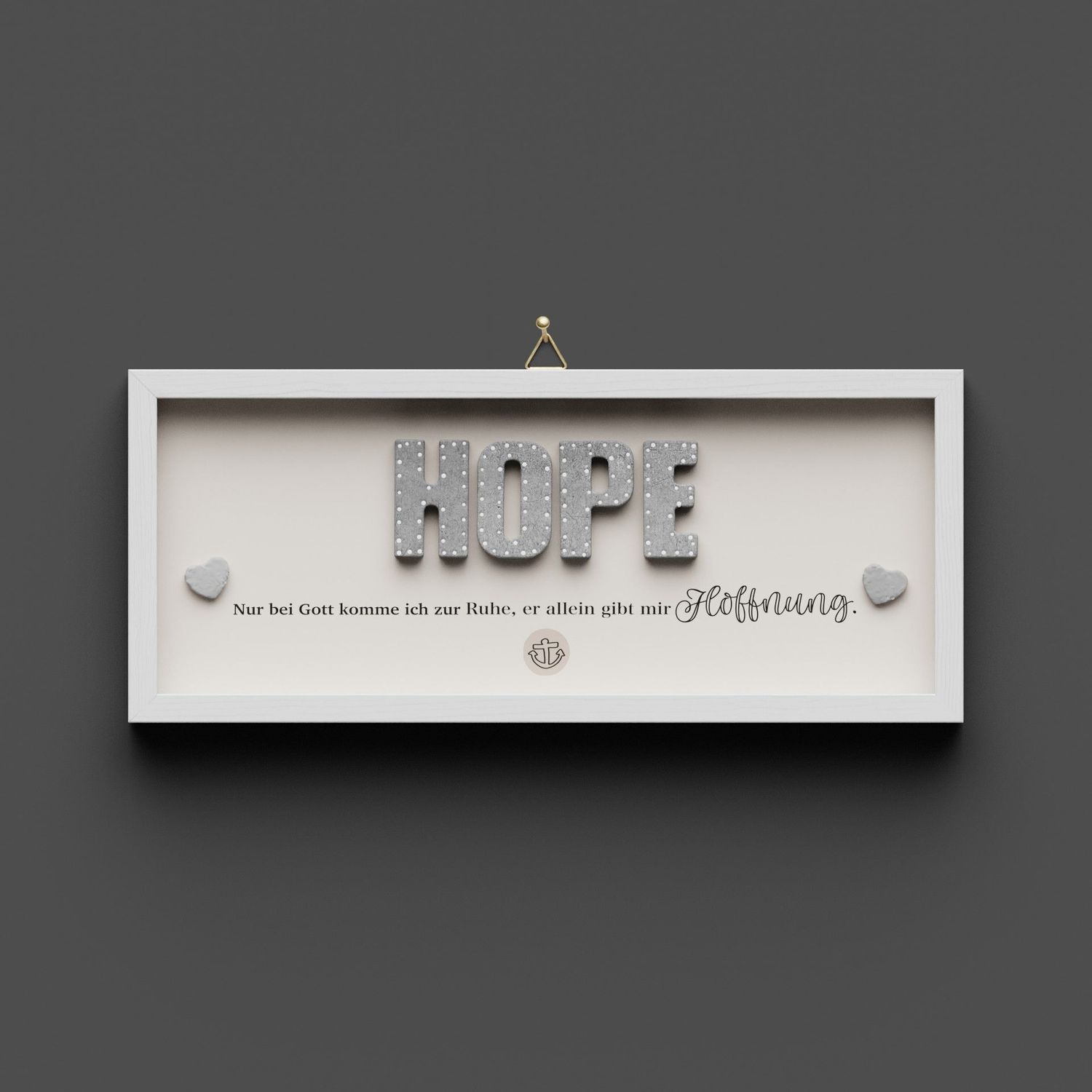 Wandbild aus Holz kurz "HOPE"