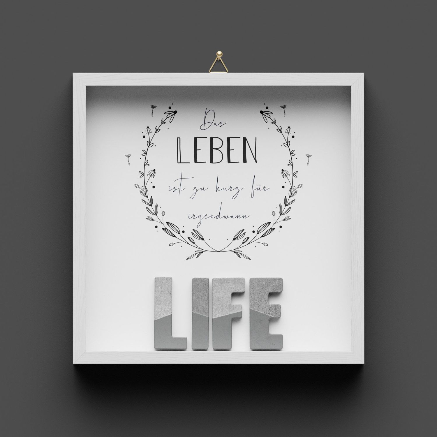 Wandbild aus Holz "LIFE"