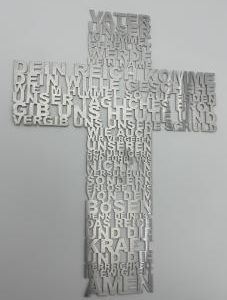 Metallkreuz Unser Vater